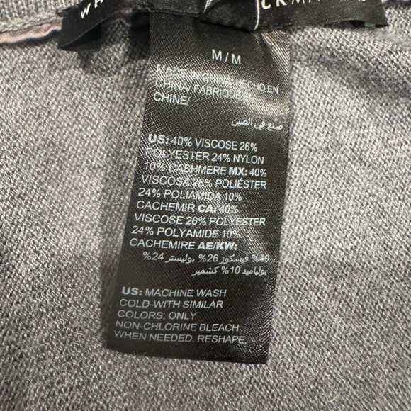 NWT White House Black Market Gray Open Front Long Cardigan - Picture 6 of 8